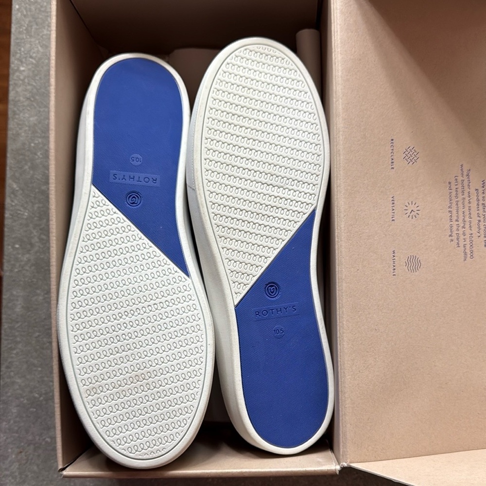 Rothy's Black and White Flats Eco-Friendly Comfort - Picture 2 of 3